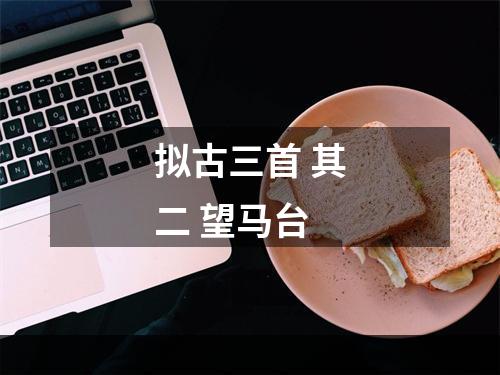 拟古三首 其二 望马台