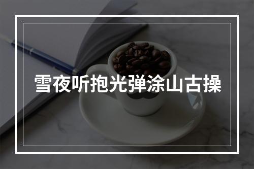 雪夜听抱光弹涂山古操