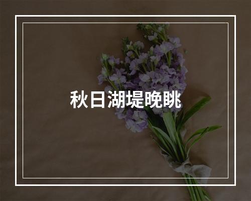 秋日湖堤晚眺