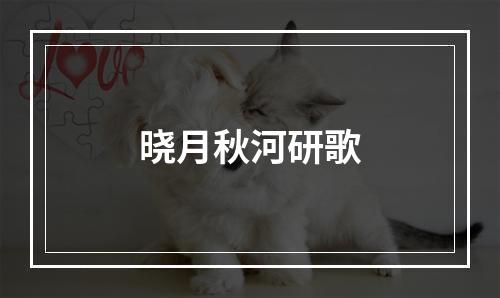 晓月秋河研歌