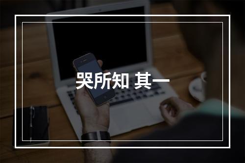 哭所知 其一