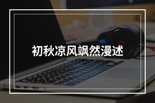 初秋凉风飒然漫述