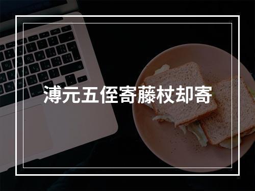溥元五侄寄藤杖却寄