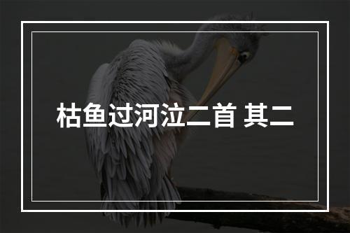 枯鱼过河泣二首 其二