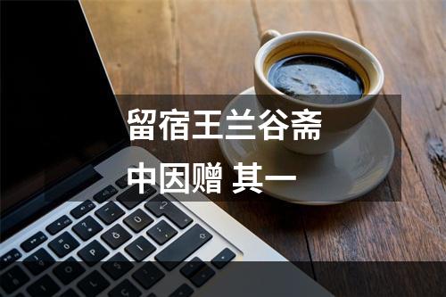 留宿王兰谷斋中因赠 其一