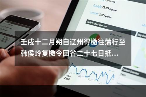 壬戌十二月朔自辽州得檄往蒲行至韩侯岭复檄令回省二十七日抵寓咏怀四十韵