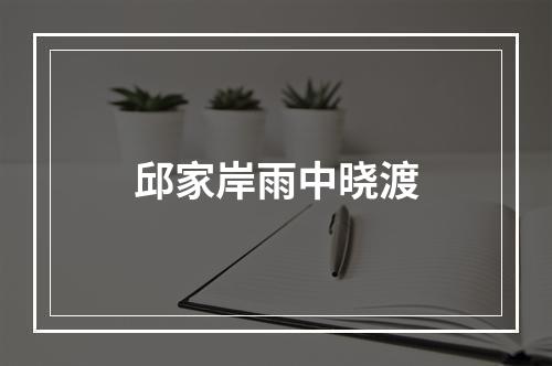 邱家岸雨中晓渡