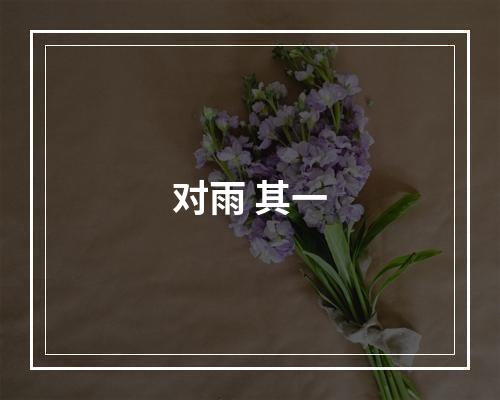 对雨 其一
