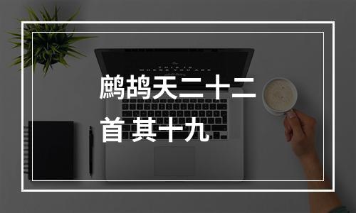 鹧鸪天二十二首 其十九
