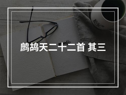 鹧鸪天二十二首 其三
