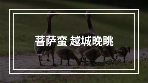 菩萨蛮 越城晚眺