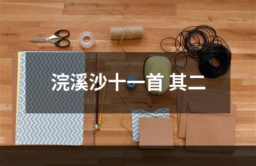 浣溪沙十一首 其二