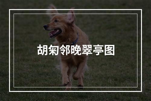 胡匊邻晚翠亭图