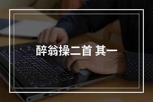 醉翁操二首 其一