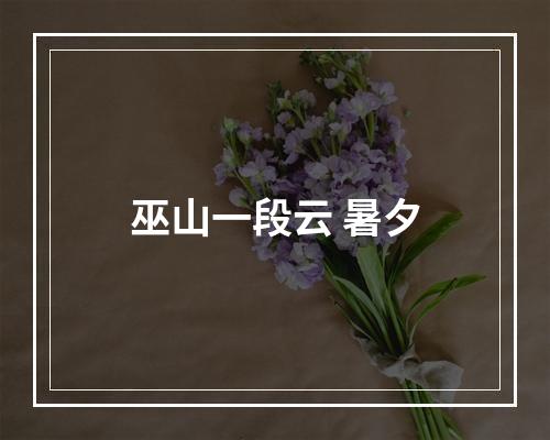 巫山一段云 暑夕