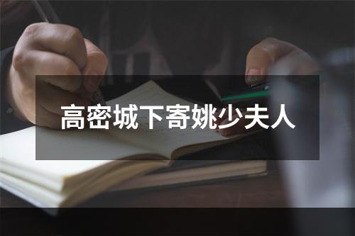 高密城下寄姚少夫人