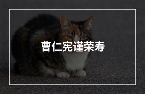 曹仁宪谨荣寿