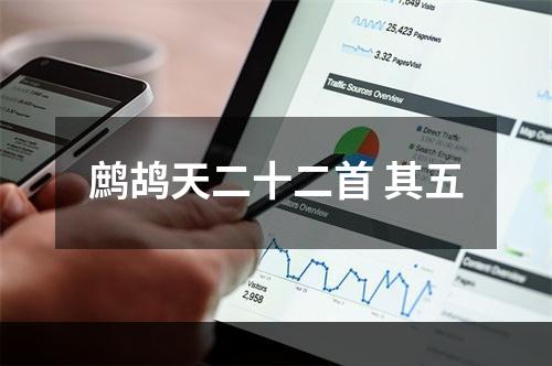 鹧鸪天二十二首 其五