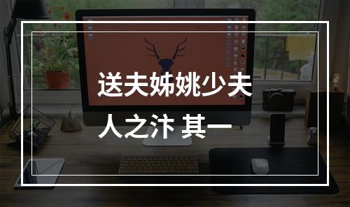 送夫姊姚少夫人之汴 其一