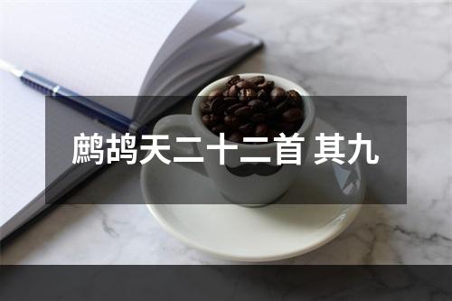 鹧鸪天二十二首 其九