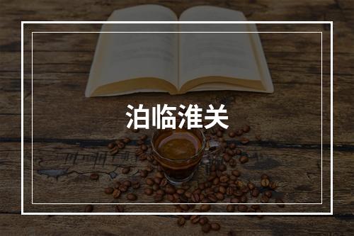 泊临淮关