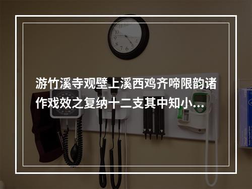 游竹溪寺观壁上溪西鸡齐啼限韵诸作戏效之复纳十二支其中知小技无当大雅姑存之