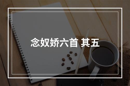 念奴娇六首 其五