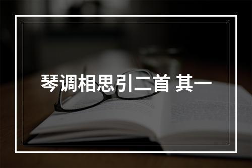 琴调相思引二首 其一