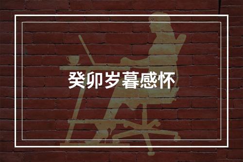 癸卯岁暮感怀