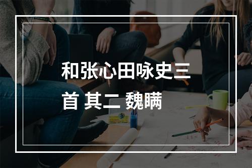 和张心田咏史三首 其二 魏瞒