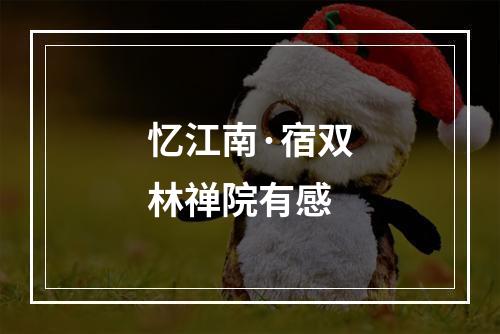 忆江南·宿双林禅院有感