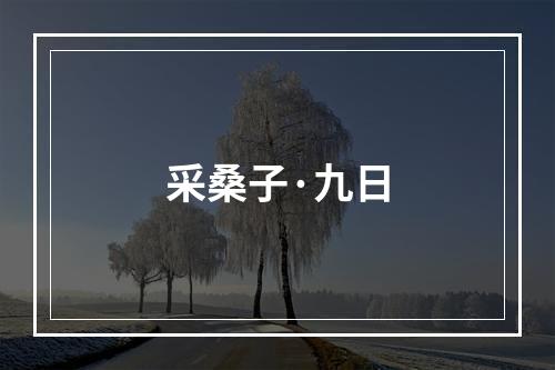 采桑子·九日