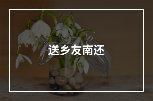 送乡友南还