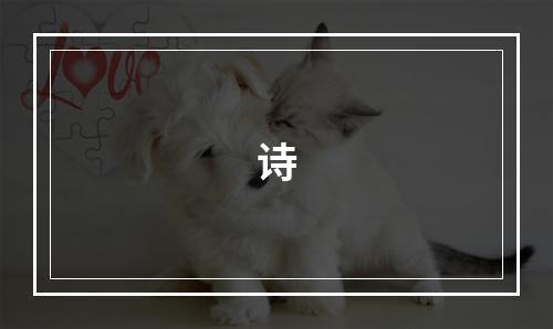 诗