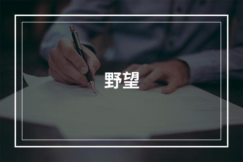 野望