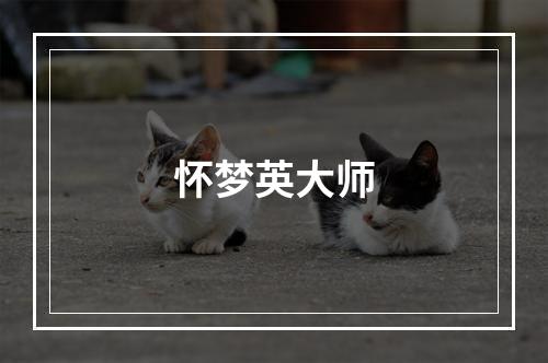 怀梦英大师