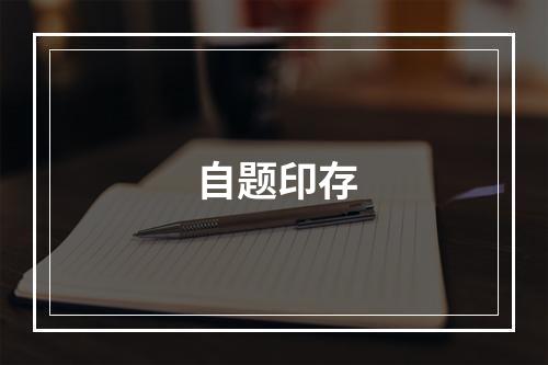 自题印存