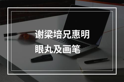 谢梁培兄惠明眼丸及画笔