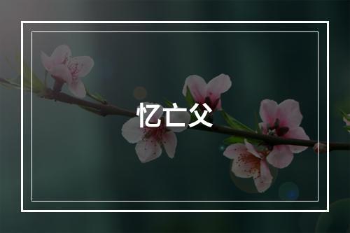 忆亡父