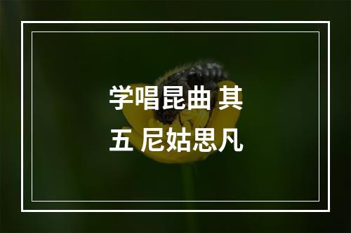 学唱昆曲 其五 尼姑思凡