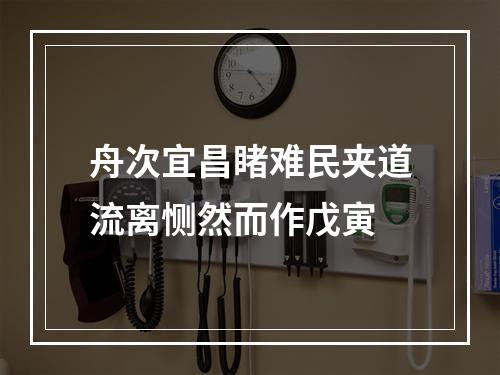 舟次宜昌睹难民夹道流离恻然而作戊寅