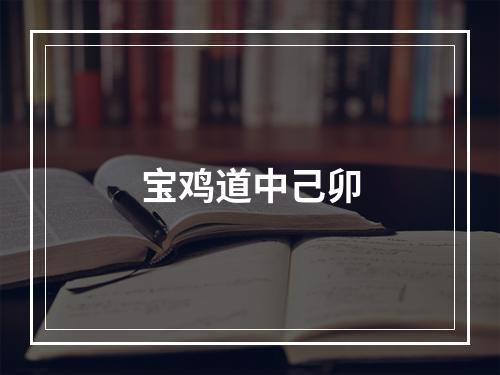宝鸡道中己卯