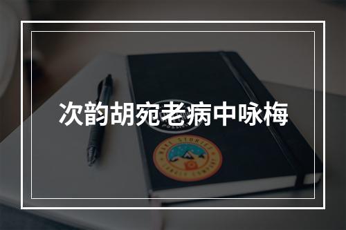 次韵胡宛老病中咏梅