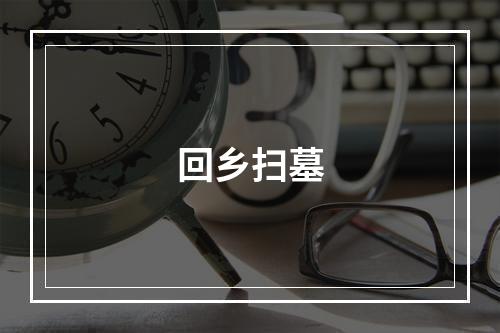 回乡扫墓