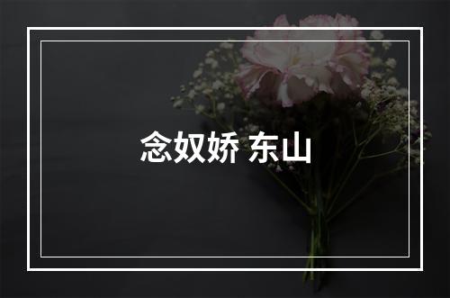 念奴娇 东山