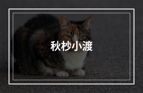秋杪小渡