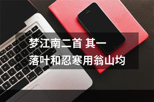 梦江南二首 其一 落叶和忍寒用翁山均