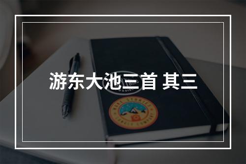 游东大池三首 其三