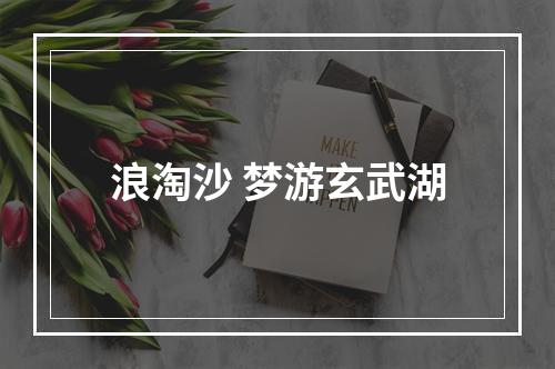 浪淘沙 梦游玄武湖