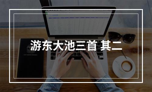 游东大池三首 其二